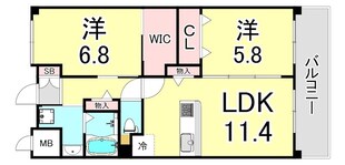 グランジェ東甲子園の物件間取画像